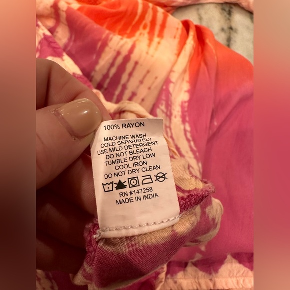 Simply Southern Tie-dye Open Sleeve Tie Closure Elastic Waist Size XL - Picture 10 of 10